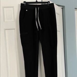 Figs Women's Black Jogger Pants with Contrast Drawstring